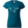 Handel Tričko - Serotonín Farba: benzínovomodrá, Veľkosť: XS, Strih oblečenia: dámsky