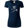 Narodeniny cyklista a lyžiar 60 - Dámske tričko z organickej bavlny Origin (GOTS) - 2XL ( Tmavomodrá (takmer čierna) )