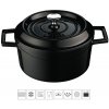 PADU LAVA METAL Liatinový hrniec okrúhly 24 cm - čierny