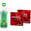 Durex lubricant 6x200ml 2in1 masáž Aloe Vera + ZADARMO 2x Durex kondómy (3ks/bal.)