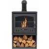 OKO S4 Bioetanolové kachle s úlož. na drevo, antracit, šikmá rúrka