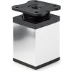 Interex Nábytková nožička 40 x 40 / Lesklý chróm - čierna 60 mm