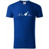 EKG akustická gitara - Tričko z organickej bavlny - XL ( Kráľovská modrá )