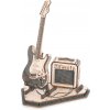 RoboTime 3D drevená skladačka Elektrická gitara
