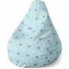 Sablio Sedací vak Pear Srdce na modrej - 140 x 100 x 25 cm