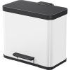 Hailo öko duo plus L 6302300 odpadkový kôš, 26 l, ocelový plech, (š x v x h) 470 x 430 x 340 mm, biela, s pedálovým otváraním, 1 ks; 6302300