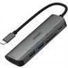 ONTEN OTN-95116D 6v1 hub - slot na SD / TF kartu / HDMI / USB-C / 2x USB-A na USB-C - sivý - možnosť vrátiť tovar ZADARMO do 30tich dní