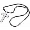 Nefertitis Hematit náhrdelník s krížom NF36022 - délka cca 60 cm