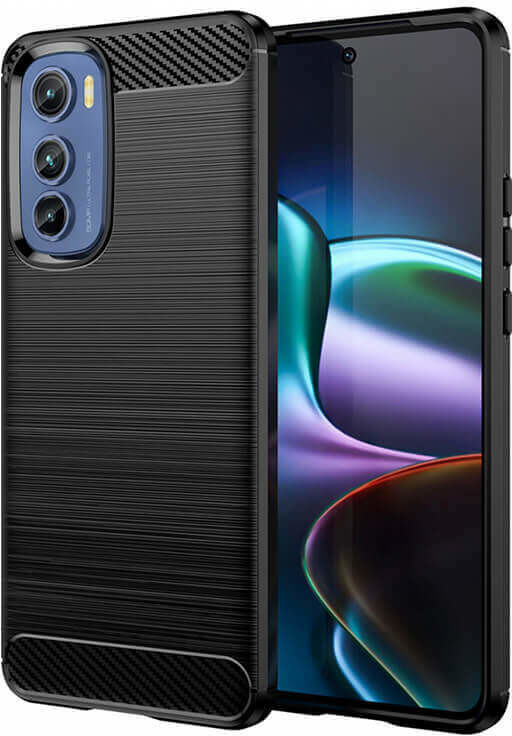 SES Ochranný silikónový obal karbón Motorola Moto G84 5G - čierny