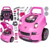 Ružové auto pre malého mechanika s interaktívnym kokpitom a diaľkovým ovládaním, 3+