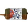 Nivea Men Sensitive Gél na holenie 200 ml + balzam po holení 100 ml + roll-on 50 ml + balzam na pery 4,8 g Darčekové balenie s taškou