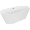 Mexen Flavia, voľne stojaca vaňa 170 x 75 cm, biela, brúsený grafit prepad, 54031708000-95