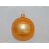 ONREX Vianočná ozdoba sklenená guľa zlatá/oranžová pruhy, hviezdičky pr. 8 cm