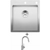 Blanco CLARON 400-IF/A nerez Durinox s excentrom PushControl 523392 + Blanco MIDA-S chróm 521454