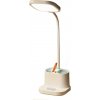 Platinet stolná LED lampa 5W, integrovaná batéria 2400mAh, USB port, biela, PLADLL008BL
