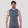 GymBeam Bezešvé tielko OG1 Grey/Blue - S