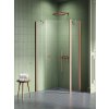 New Trendy New Soleo Copper Brushed sprchovací kút 80x80 cm medená brúsené/priehľadné sklo K-1700