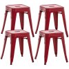 Sada 4 ks taburetiek Armin, červená