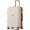 Cestovný kufor z polypropylénu Kono 76 L - béžovo-hnedý