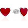 Agato Stříbrné náušnice pecky Srdíčka AGT-E125S