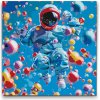 Vymalujsisam.sk Maľovanie podľa čísiel - Abstraktný astronaut Veľkosť: 50x50cm, Rám: Na kartónovej doske