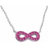 Nekonečno Inline – Striebro 925 dámsky strieborný náhrdelník – ružová