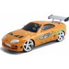 Autíčko na diaľkové ovládanie RC Brian's Toyota Supra Fast & Furious Jada oranžové dĺžka 18,5 cm 1:24 od 6 rokov