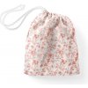 Biante Bavlnený vak/vrecko na prezuvky Sandra SA-640 Lososové kvety na bielom