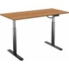 AlzaErgo Table ET2 čierny + doska TTE-01 140 × 80 cm bambusová