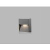 LED2 5130534 STEP ON Q S, nástenné hranaté exteriérové svietidlo 100mm 3W/175lm 3000K IP54 antracit