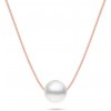 Brilio Silver Pôvabný pozlátený perlový náhrdelník NCL99R