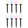 Zahradní solární lampy 8 ks LED kulovité 15 cm RGB 277125