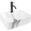 REA-U5052 - Umývadlo na dosku KELLY 38x49 cm keramika/biela/mramorový dekor REA-U5052 + záruka 3 roky zadarmo