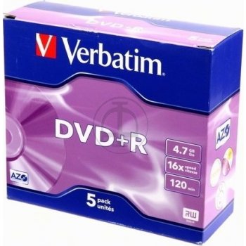 VERBATIM DVD+R 4.7GB 16x (5) JC