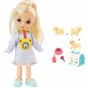Detská bábika so psíkom 12,5 cm - pohyblivé kĺby, zábavná sada
