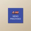 Nažehľovacie menovky na oblečenie (Kopírovat) - 1ks, Štvorec 2,3 × 2,3 cm, Požiarne auto, Modrá