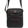 Nordee S121 čierna pánska bočná taška, taška cez rameno 19 x 23 x 6 cm