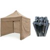 TENTino Nožnicový párty stan 3x3 m STEEL HEXAGON Farba opláštenia: 3A - BÉŽOVÁ