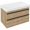 SAPHO - SITIA umývadlová skrinka 75,6x50x44,2cm, 2x zásuvka, dub Alabama SI080-2222