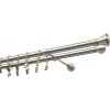 Dvojitá kovová garniža Antyk 150 cm - koncovka Monako