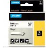 páska DYMO 18443 PROFI D1 RHINO Black On White Vinyl Tape (9mm) (S0718580)