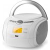 NEDIS CD přehrávač Boombox/ výkon 9 W/ napájení z baterie/ síťové napájení/ stereo/ BT/ FM/ USB/ bílý