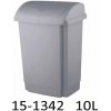 Odpadkový Kôš SWING 10 L - samostatné otočné veko - šedá farba - Plast Team 15-1342-st