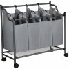Houseland Kôš na bielizeň GERARD 4× 35 l, sivý