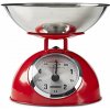 NEDIS Mellisa kuchyňská váha/ analogová/ nosnost 5kg/ vyjímatelná mísa/ nerezová ocel/ červená 16310239