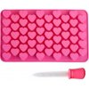 TORO Forma SRDIEČKA 55 ks s pipetou, silikón, ružová