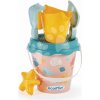 Vedro set s krhlou Mušľa Beach Écoiffier s lopatkou hrabličkami a formičkou (výška 17 cm) 6 dielov od 18 mes