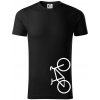 Bicykel na výšku - Tričko z organickej bavlny - 2XL ( Čierna )
