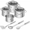 ZWILLING Essence - sada 4 nerezových hrncov s pokrievkami a kuchynskými pomôckami