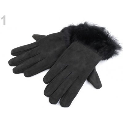 Dámske kožené rukavice s kožušinou čierna od 10,83 € - Heureka.sk